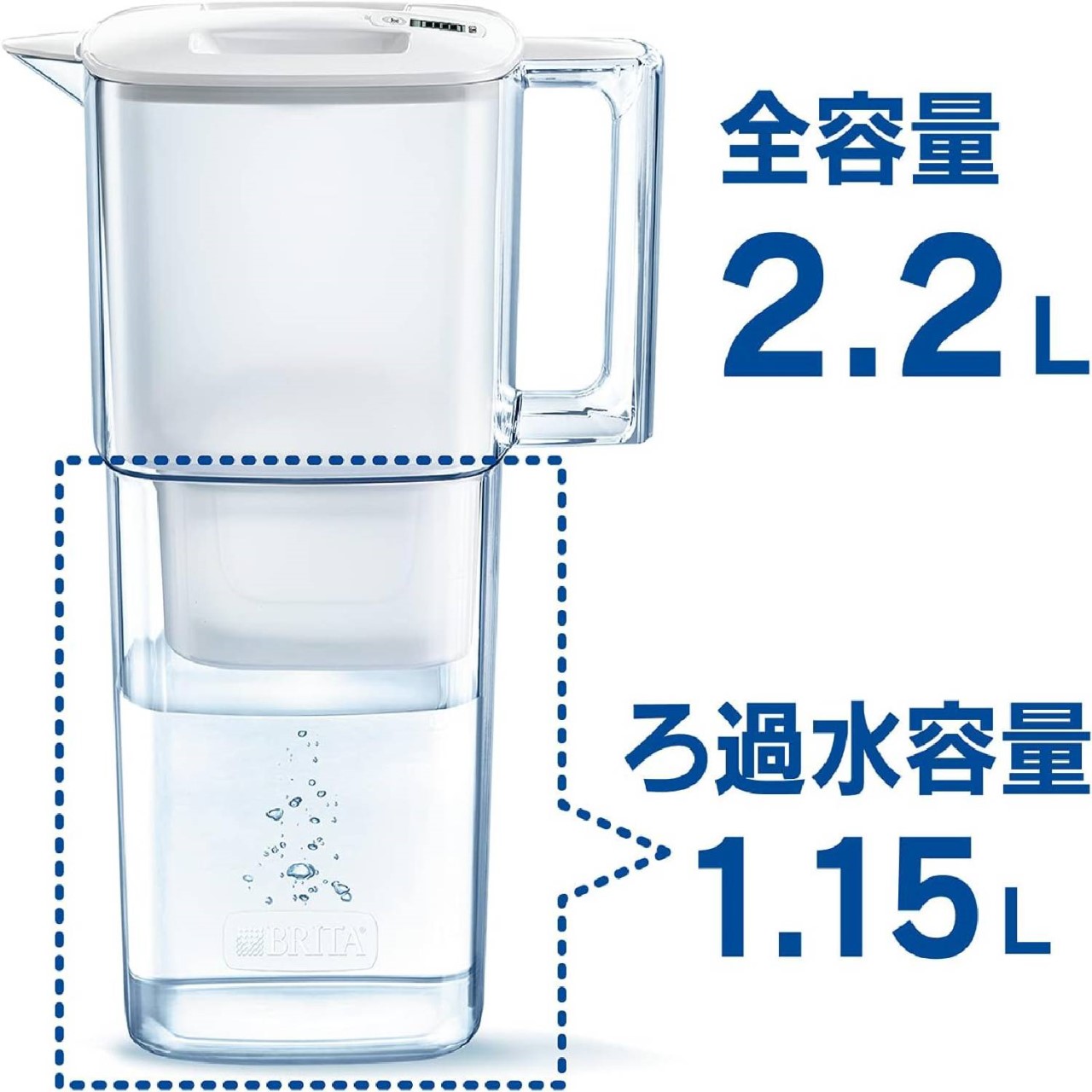 【德國Brita】BRITA 日系簡約2.2L 濾水壺