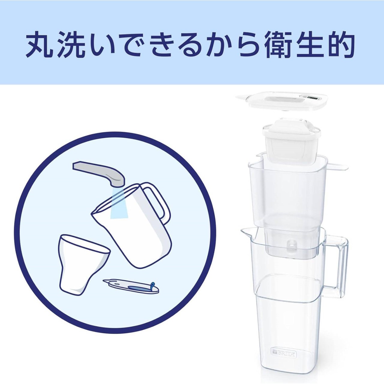 【德國Brita】BRITA 日系簡約2.2L 濾水壺