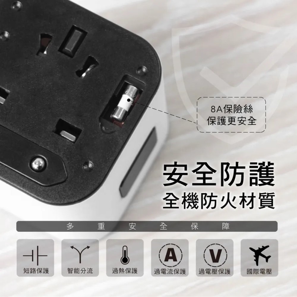 【KINYO】萬國轉接頭 MPP-3456｜出國旅行必備 全球通用轉換插頭 多國插座轉接器 支援多國電壓 安全防爆 出國插座轉接頭