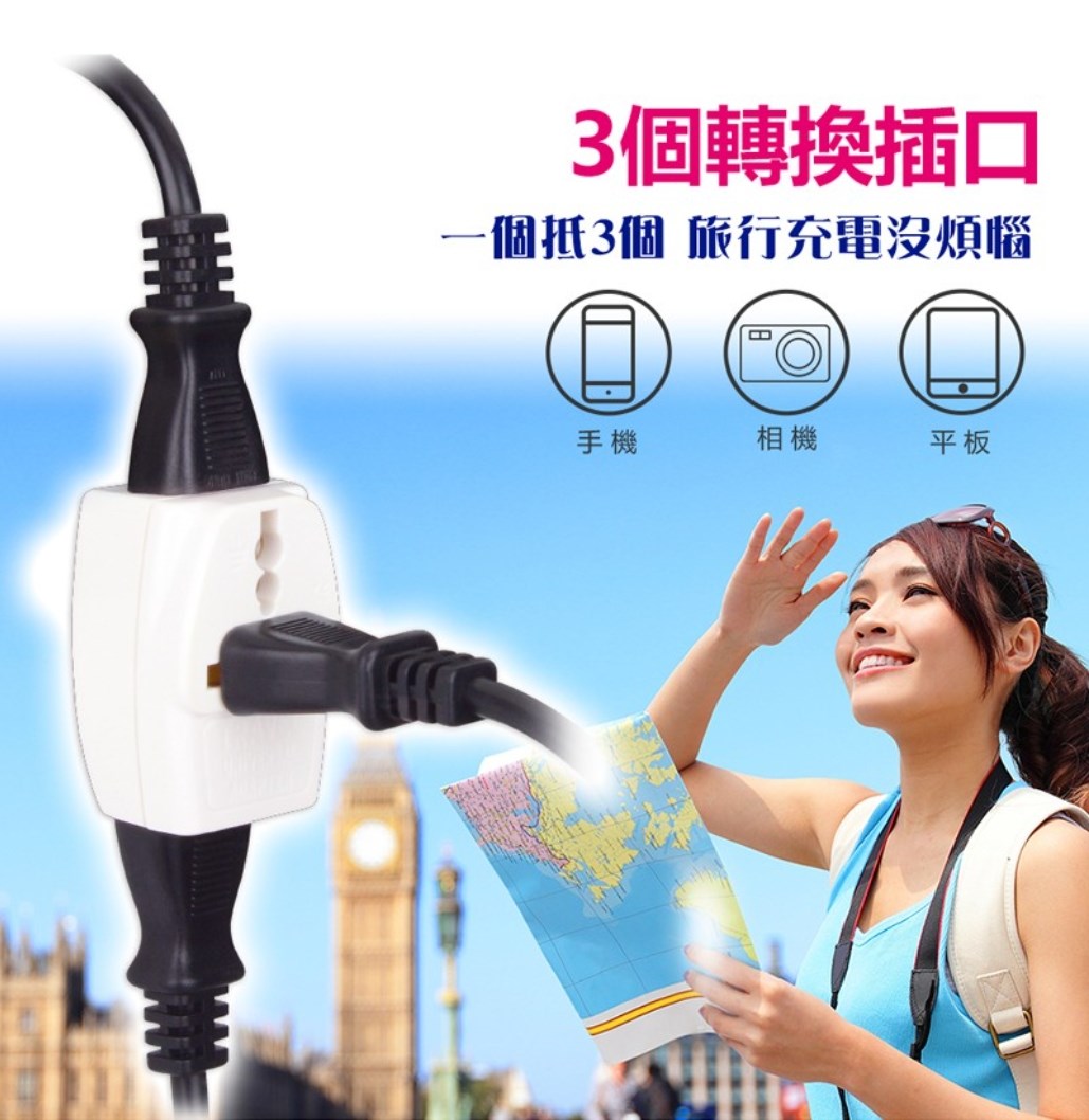 【聖岡科技】UTA-72 歐規大圓萬國轉換插頭 轉換器 轉接頭 越南 韓國 德國 芬蘭 歐規需另外搭配變壓器