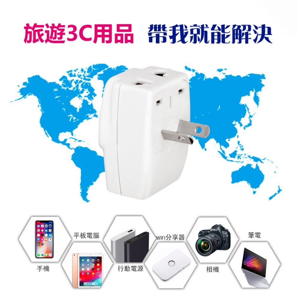 【聖岡】UTA-84 八字型轉換插頭｜中國／紐西蘭／澳洲／阿根廷適用｜出國旅行專用轉接頭｜需搭配變壓器使用